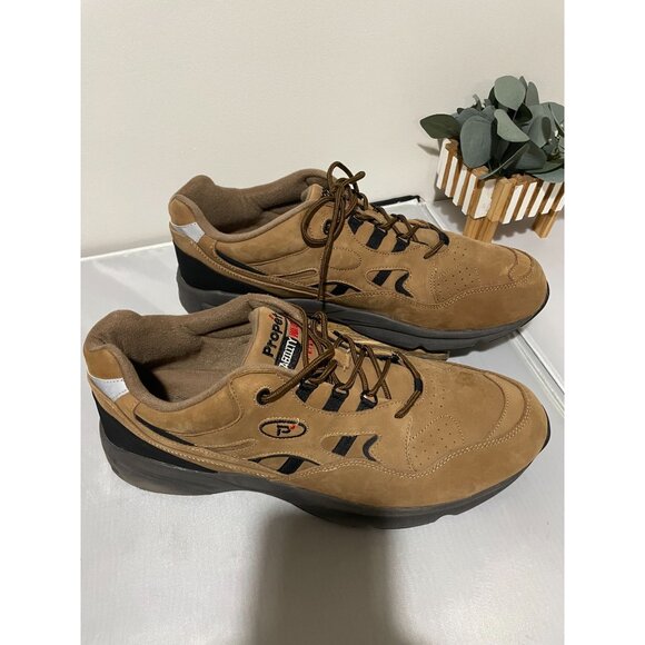 Propet Stability Walker Men's Athletic Shoes Size 16 X (3E) Leather Upper Tan & - Picture 1 of 16